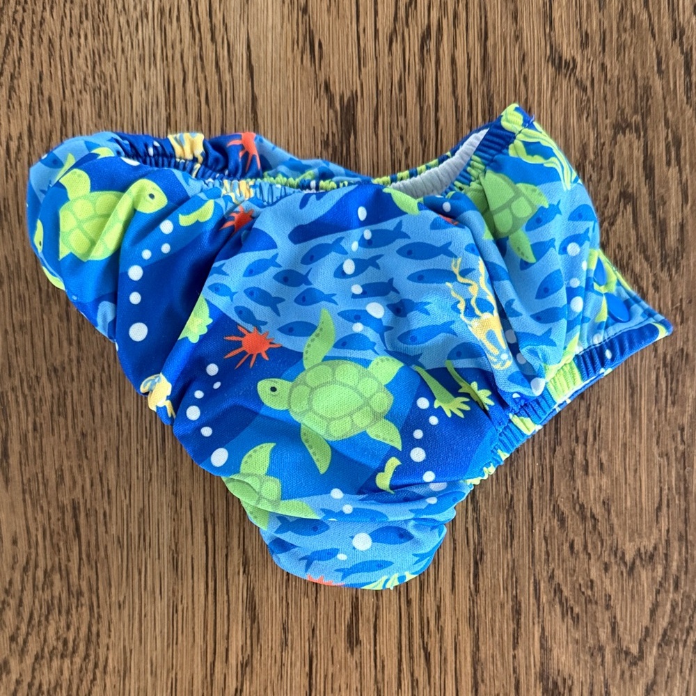 Green Sprouts Blue Turtle Print Kids Reusebale Swim Diaper